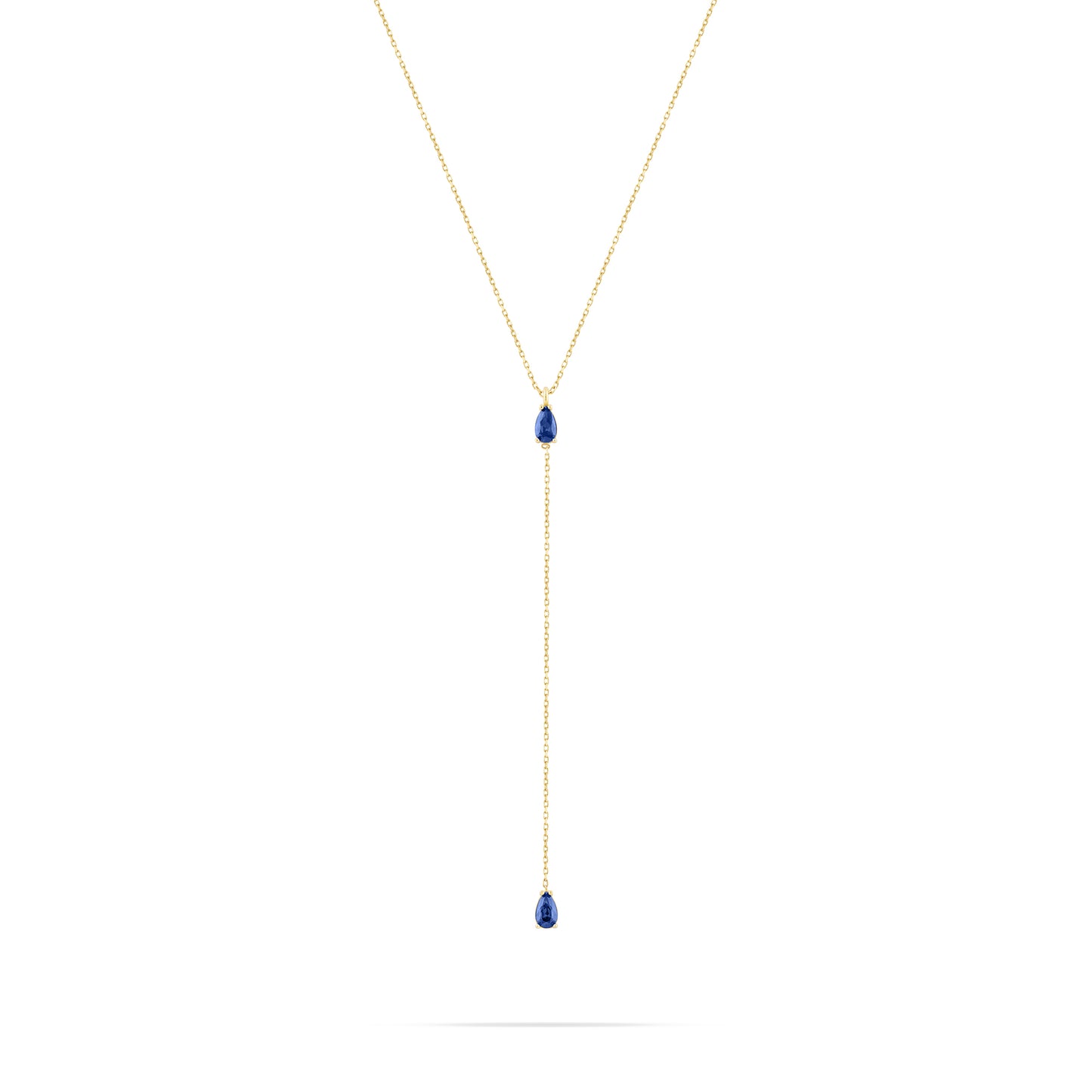 Y-Shape Necklaces -Blue stone
