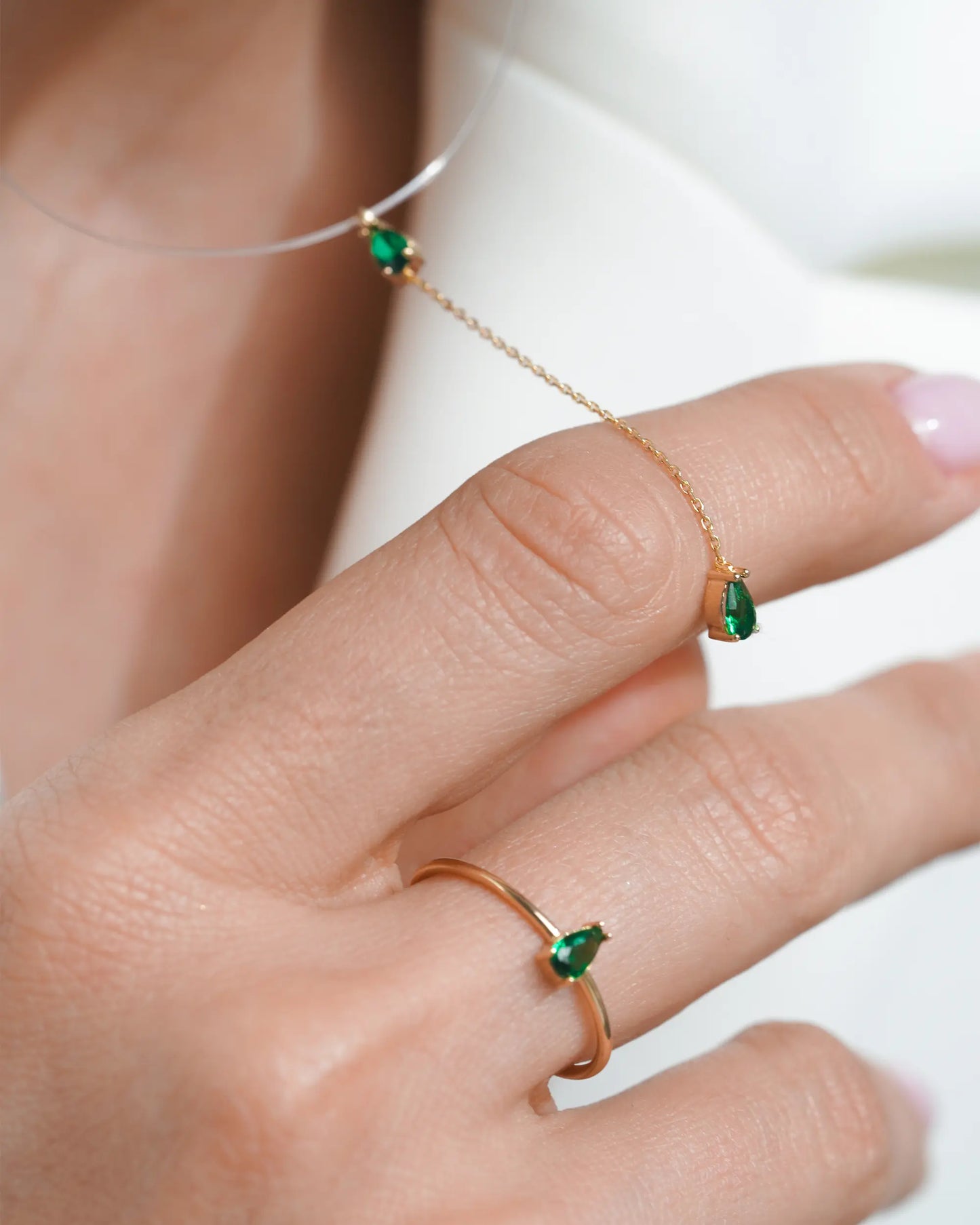 Afarinesh Ring- green stone