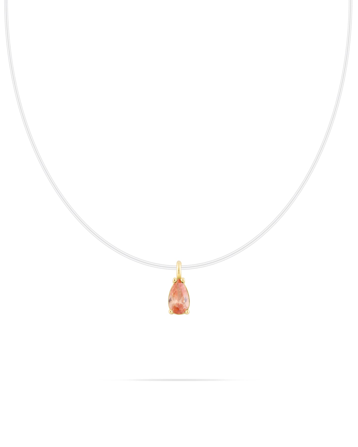 Champagne Single Stone necklace