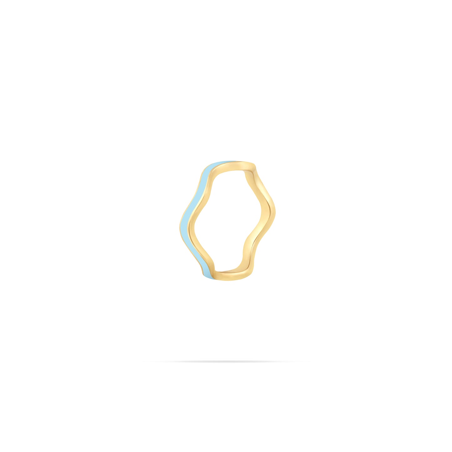 Lindo Zigzag Ring - Sky blue enamel