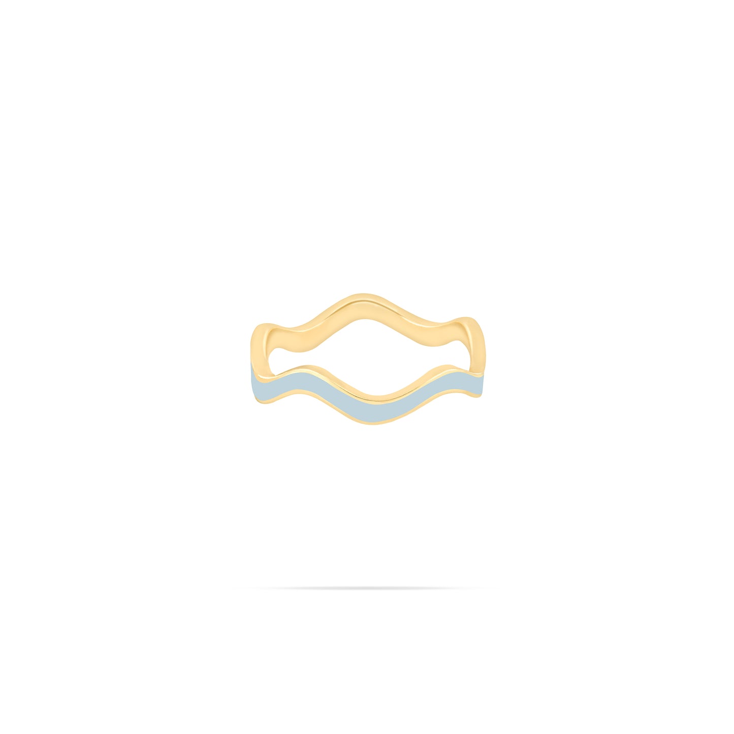 Lindo Zigzag Ring - Sky blue enamel