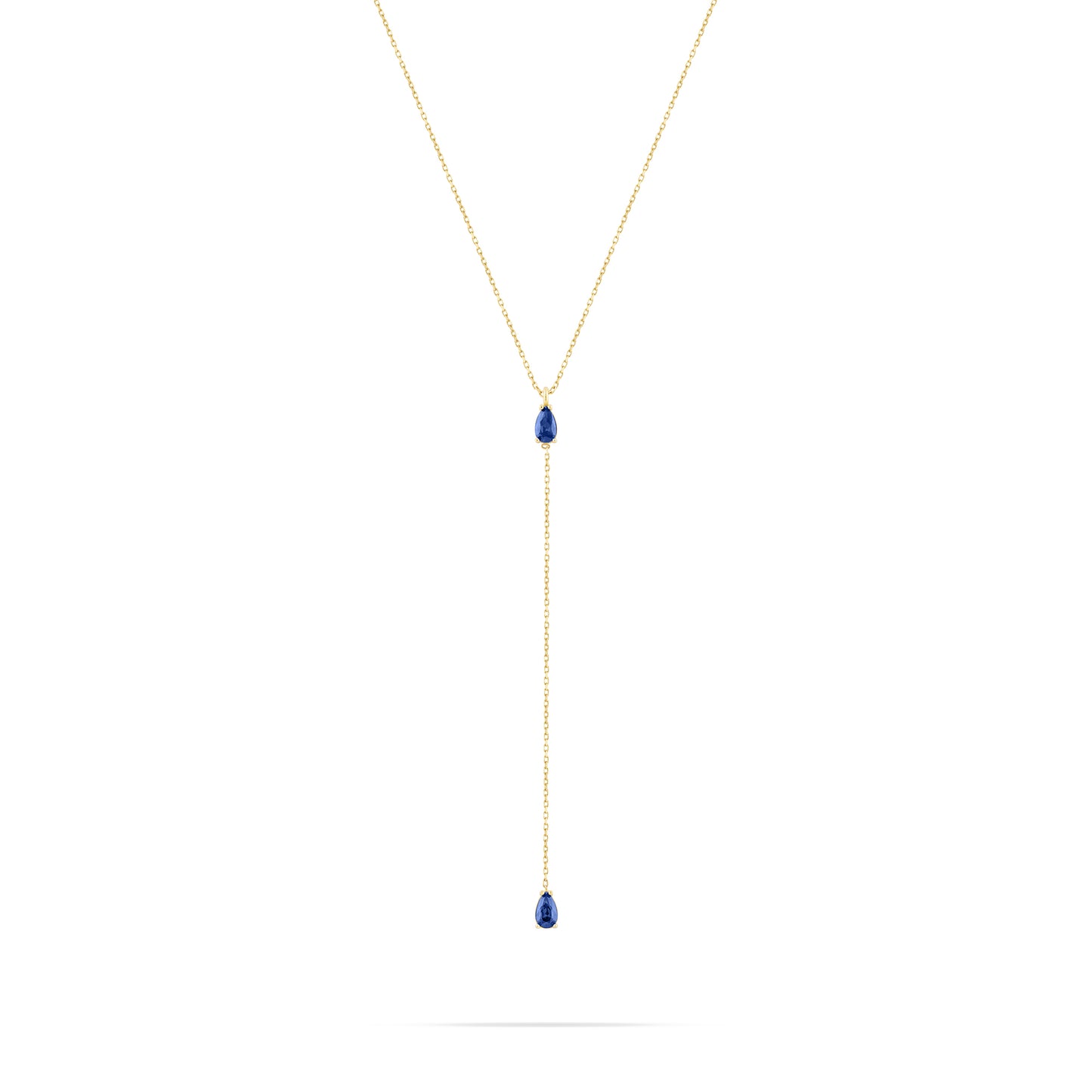 Y-Shape Necklaces -Blue stone