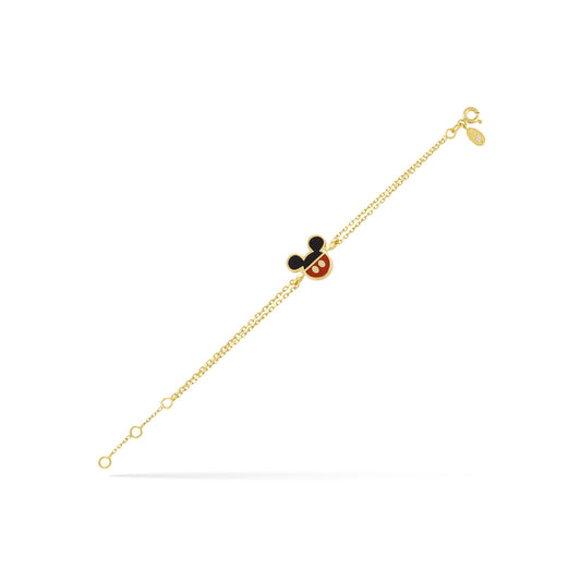 Mickey Bracelet-black & red enamel