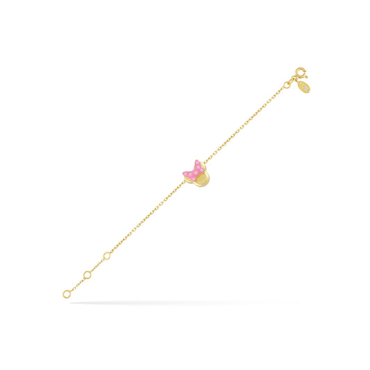 Mickey Bracelet-White & pink enamel