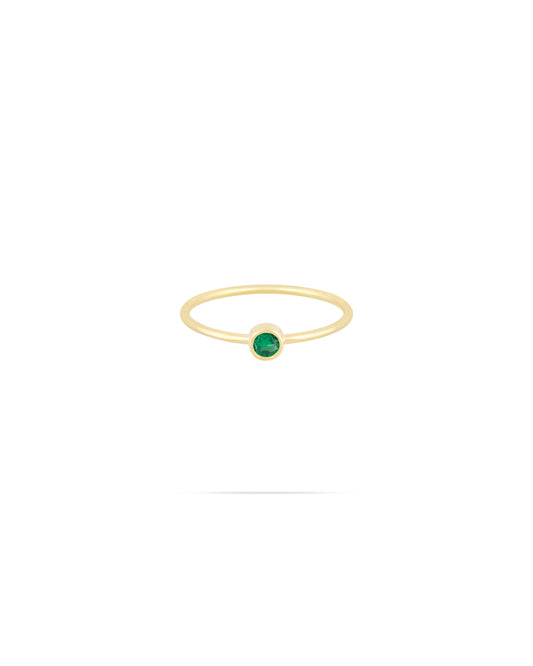 Single Stone Ring - green stone