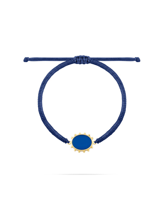 Saji bracelet-Cobalt blue enamel