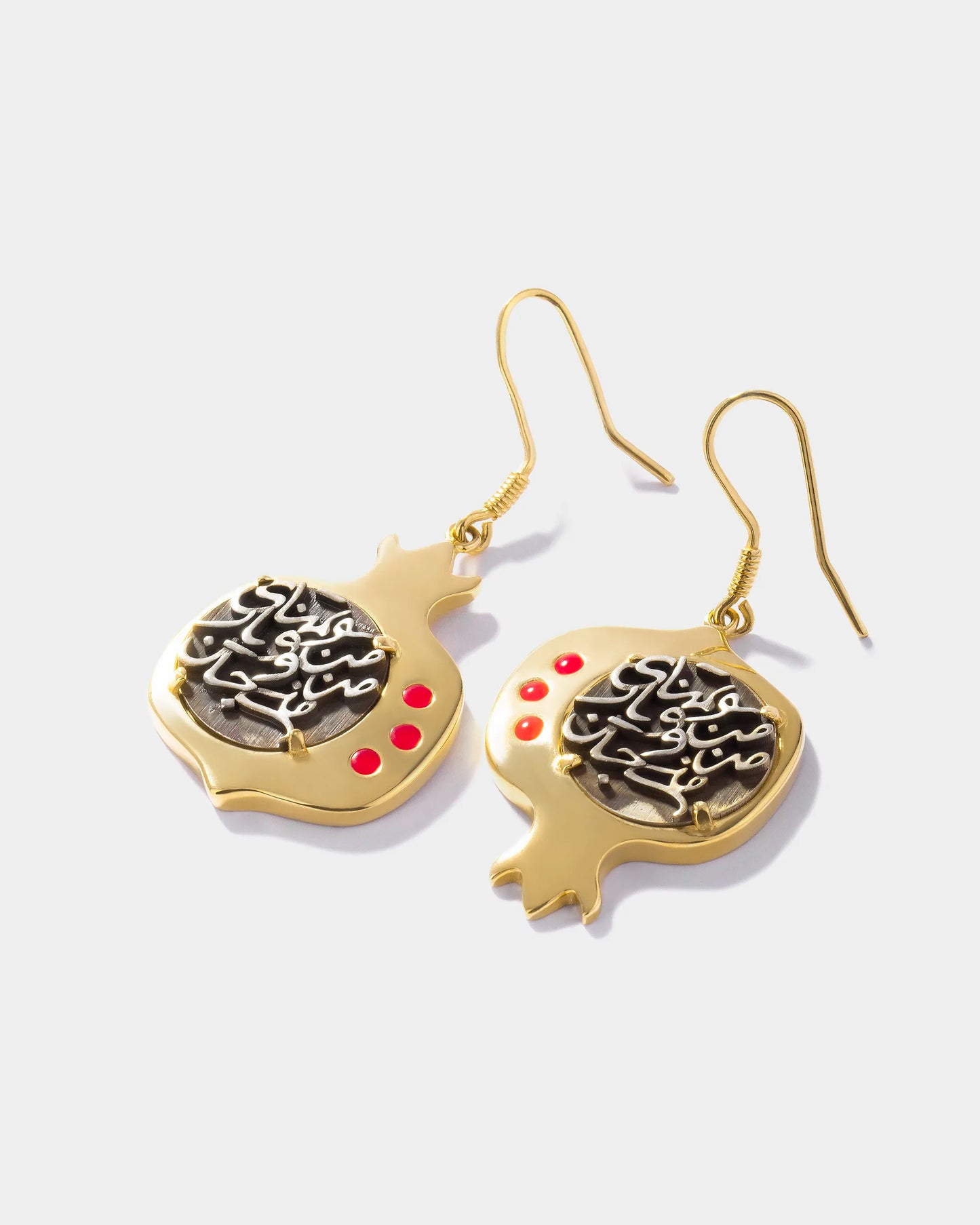 Pomegranate Coin Earrings