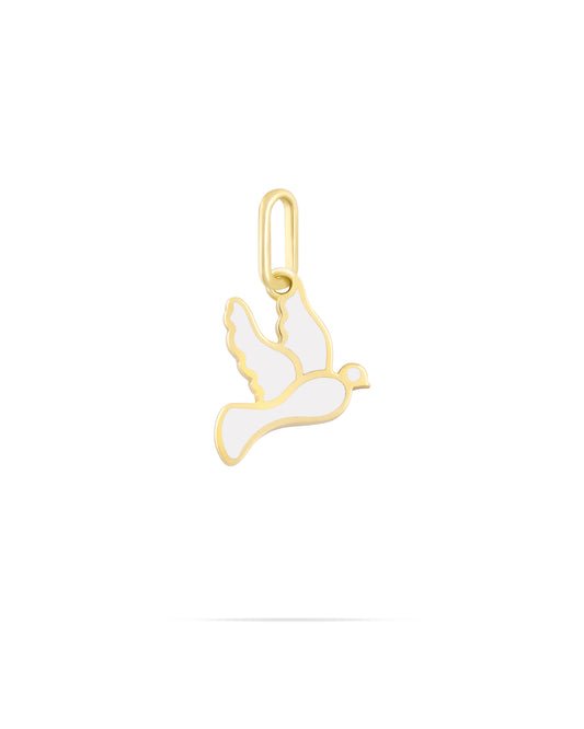 Bird Pendant-White enamel