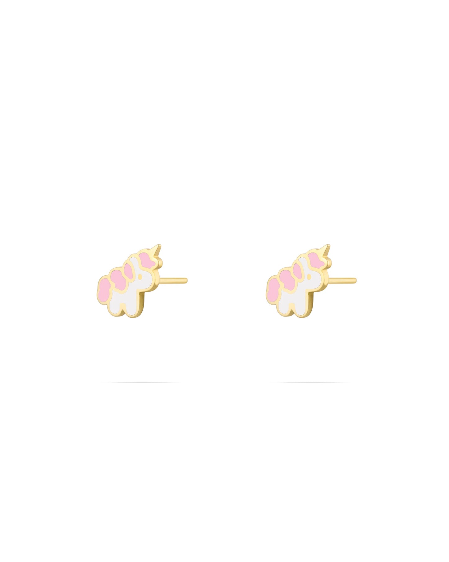 Penny Unicorn Earrings - Pink enamel