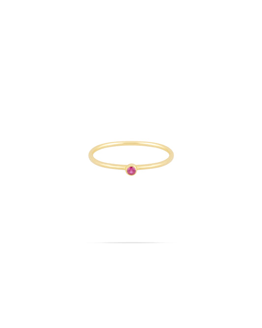 Rainbow ring - Magenta enamel