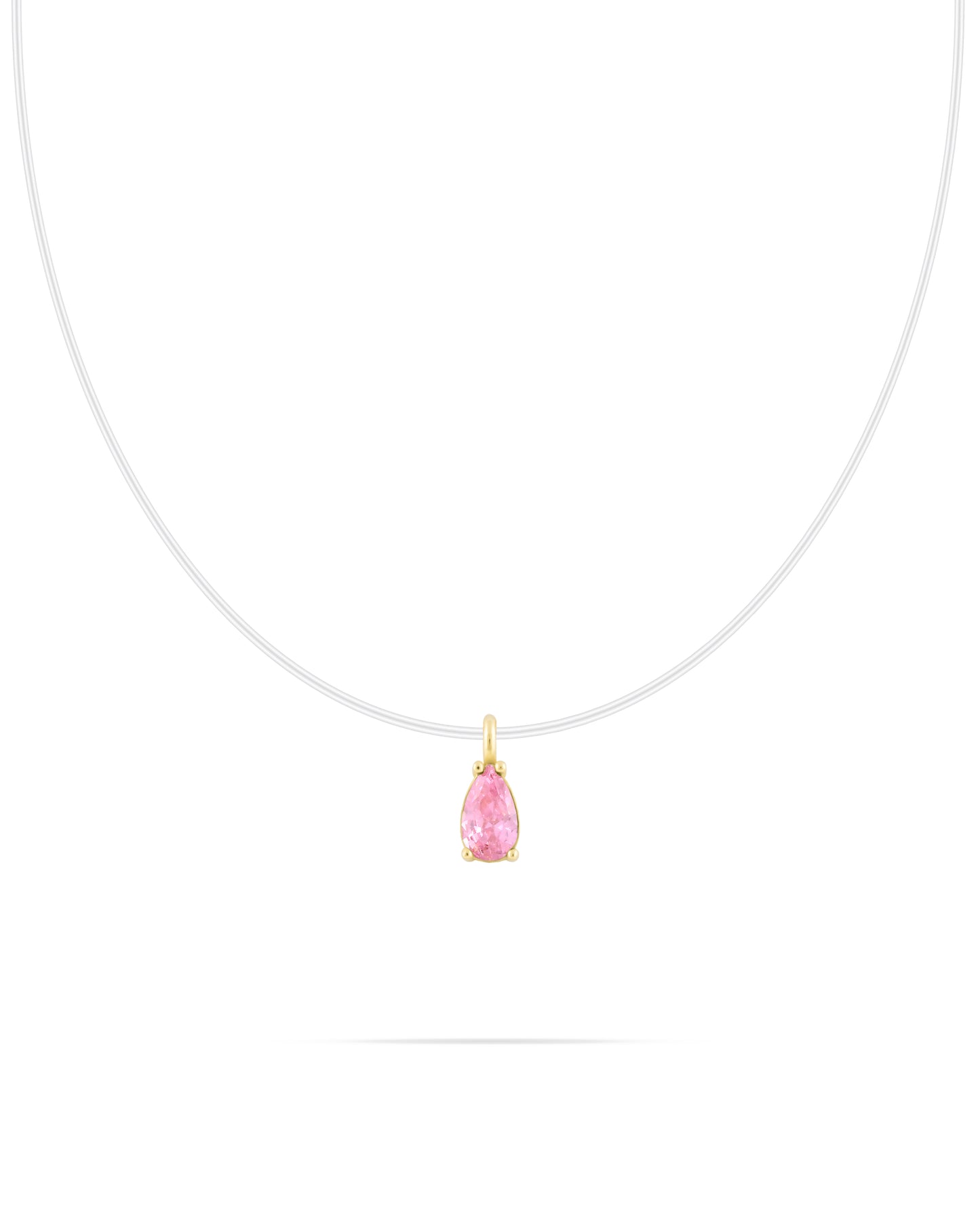 Sakura necklace- Pink stone