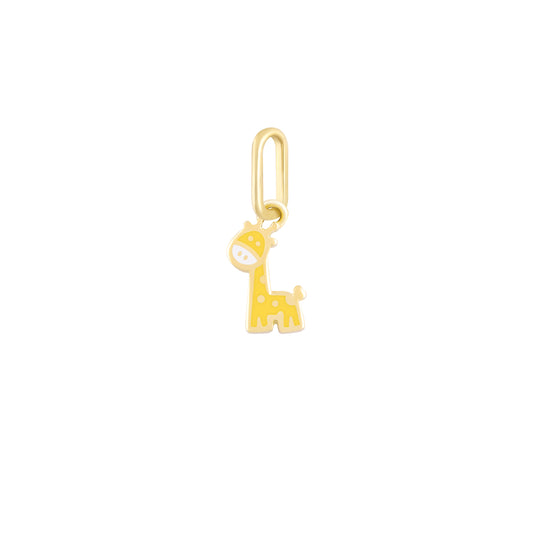 Giraffe Pendant- Yellow enamel