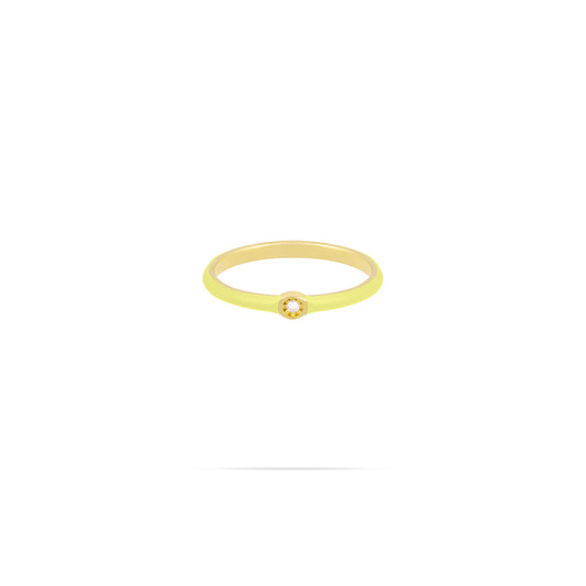 Yellow lady Ring- Circle stone