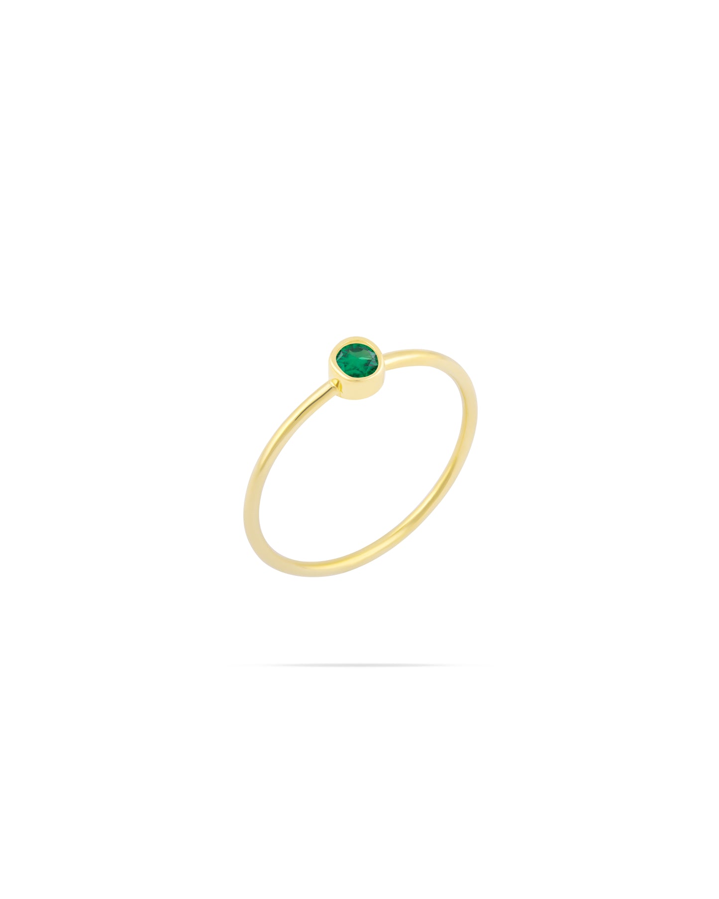 Single Stone Ring - green stone