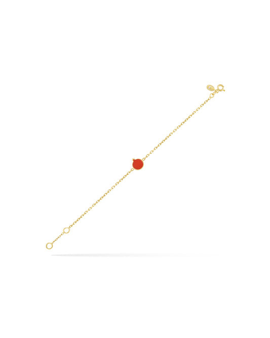 Pomegranate Bracelet- Red enamel