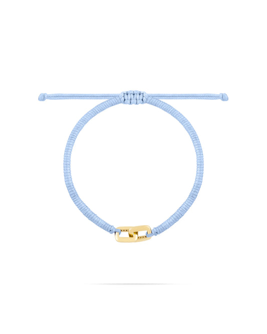 Two Link bracelet-Light blue Woven