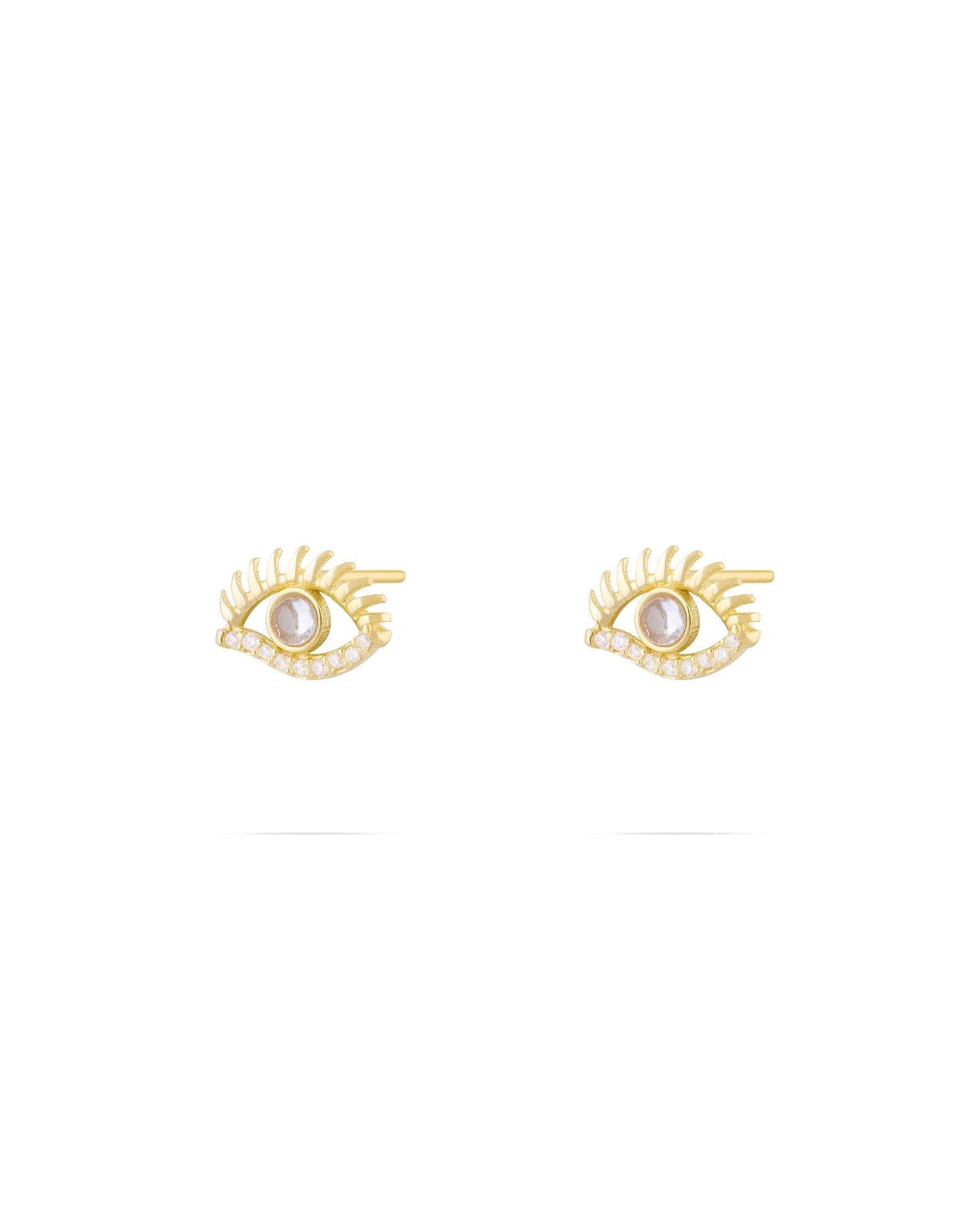 bright eye Earrings - synthetic stone